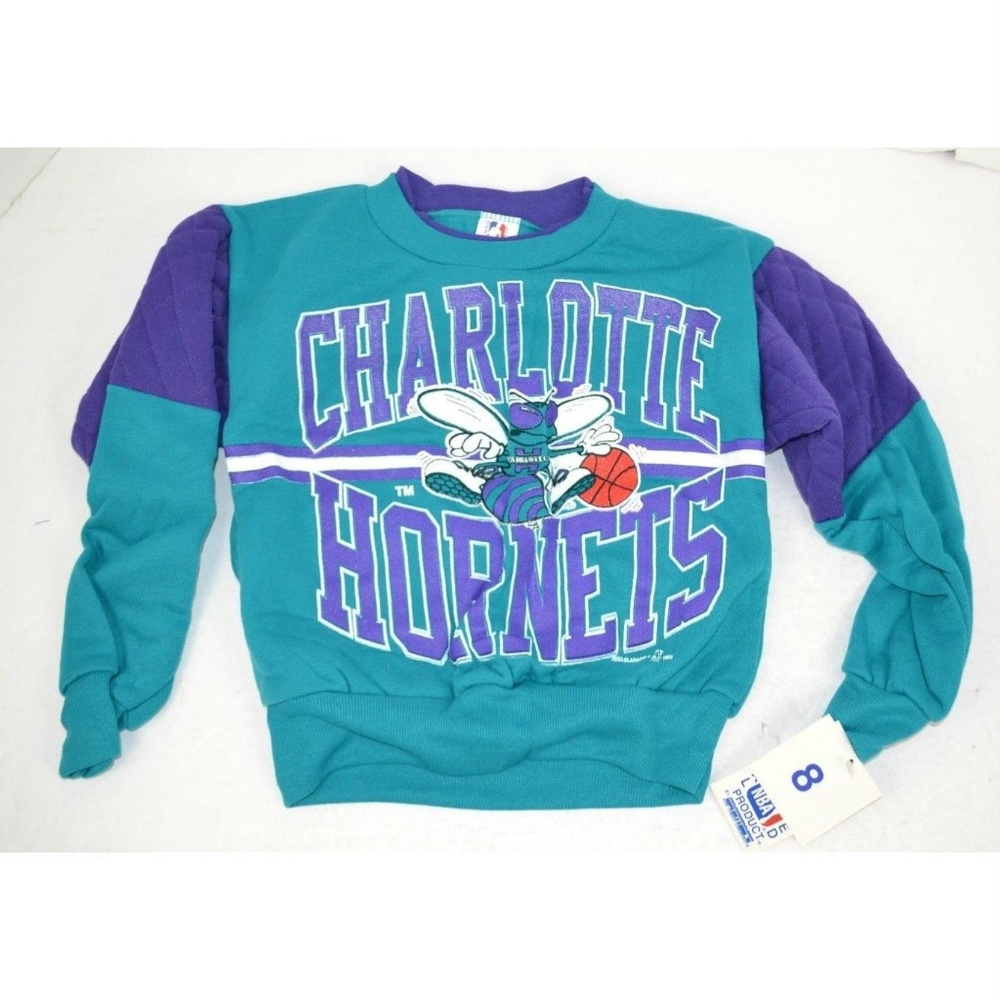 Vintage 1993 Charlotte Hornets Youth Sweatsuit Boys Sizes 6 & 7 - Picture 2 of 6